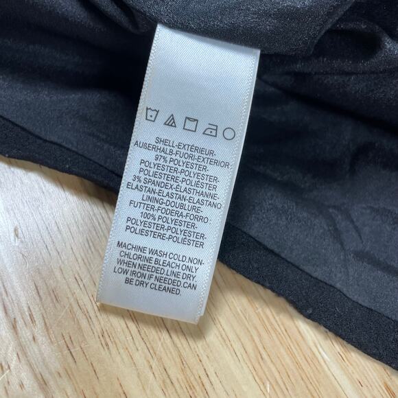 Dress The Population NWT Jordan Ruched Side Slit Gown Size XXS Black Maxi - Picture 10 of 11